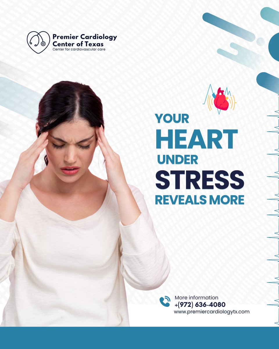 TxPremierCardio's tweet image. Stress testing helps evaluate how your heart performs during activity, revealing issues that may not appear at rest. #StressTest #Cardiology
