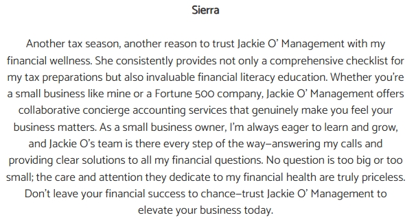 Why Choose Us | Jackie O Management – Trusted Accounting &amp; Tax Solutions