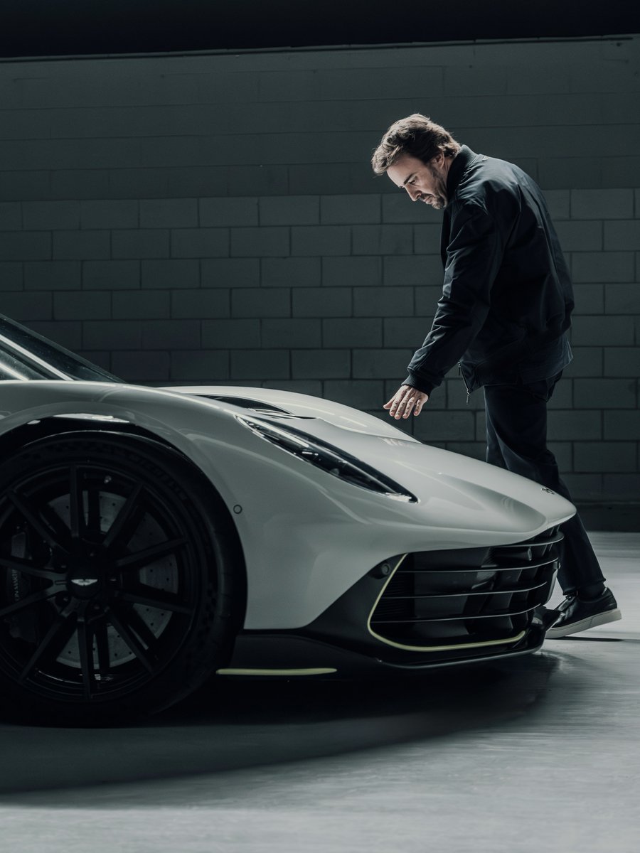 astonmartin's tweet photo. Forged over 420 Grand Prix starts, @alo_oficial has an uncanny ability to form an instant bond with any car he drives.

It’s this skill that he has brought in the development of Valhalla. Our first series production, mid-engine hybrid supercar.

#AstonMartin #Valhalla #MASTERYDRIVEN