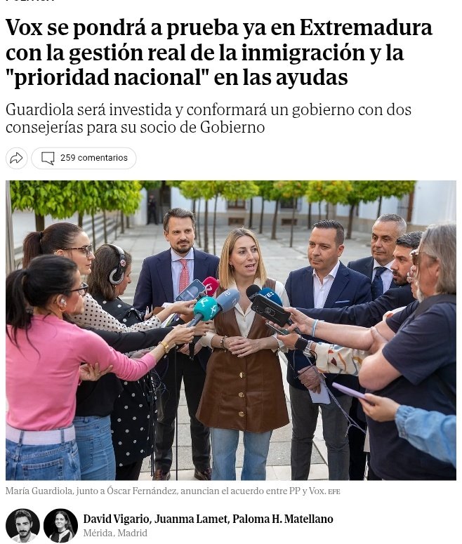 Lo he dicho muchas veces: el problema de la extrema derecha y su ultranacionalismo es que siempre se puede retorcer un poco más. Hoy aprueban el principio de «prioridad nacional» como elemento de discriminación. Después se puede discriminar entre los propios nacionales por otras