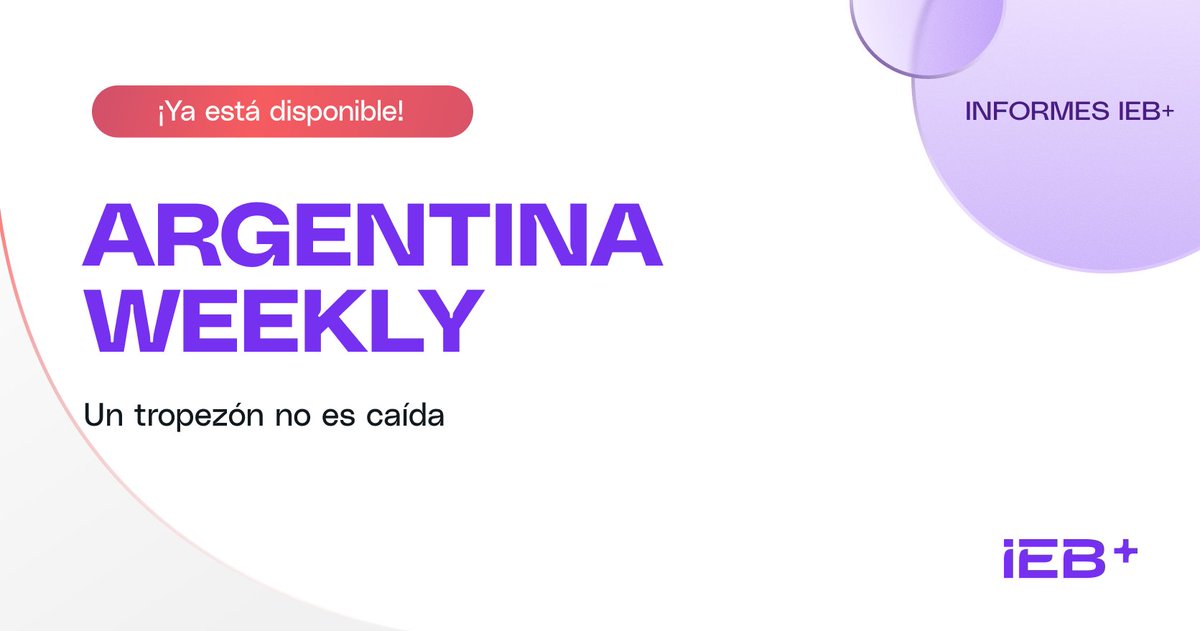 🟦⬜🟦Argentina Weekly

Un tropezón no es caída

Lo más esperado fue la publicación del dato de inflación. Sabíamos que el shock externo iba a tener impacto, más allá de la estacionalidad del mes. Desde ya que no es una buena noticia que sean ya varios meses consecutivos con una