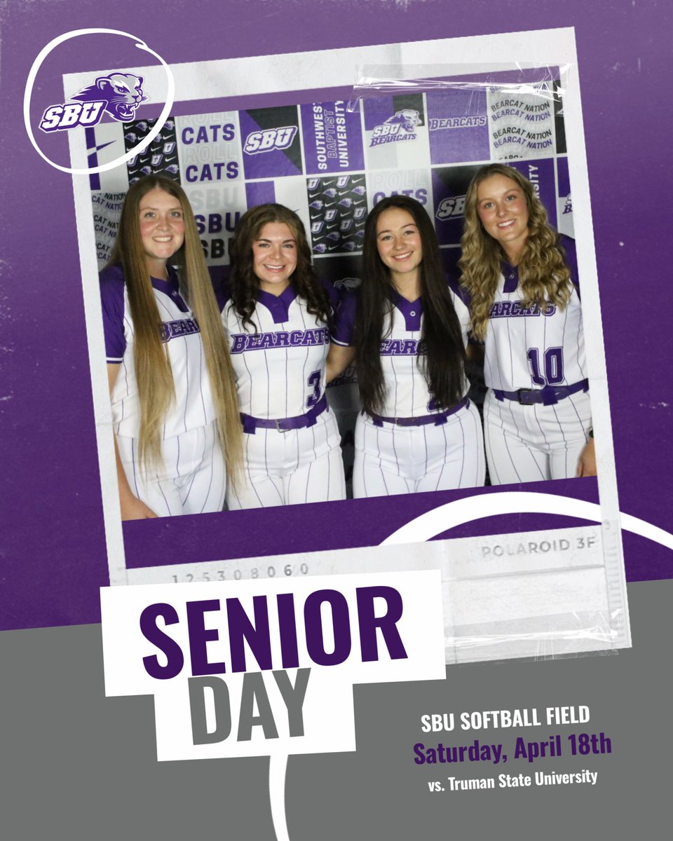 bearcats_sb's tweet photo. 🔔SENIOR DAY🔔 Come out tomorrow at 12 and 2 pm to support these 4 and the rest of the Bearcats! We will be announcing the seniors before Game 1. We are so grateful for all that they’ve poured into this program and sure are going to miss them. You don’t want to miss out on this! https://t.co/wTaDQ2pVUY