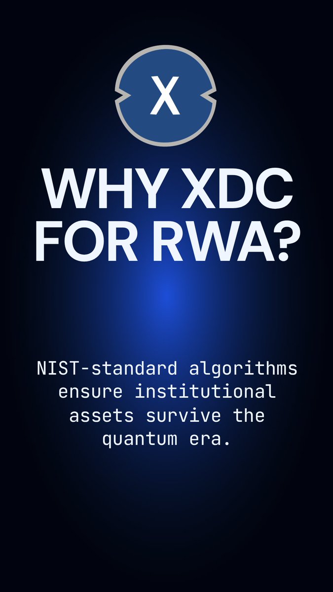 The_John_Crypto's tweet photo. RWAs are going on-chain…

But are they ready for the quantum era? 👀

@XDCNetwork is already building for that future

#XDCNetwork #RWA #XDC #Quantum #QuantumComputing #PostQuantum #Crypto #Blockchain #Web3 #DeFi #ISO20022 #CryptoAdoption #RealWorldAssets #BTC #ETH #HBAR $XRP https://t.co/ODApUAqPjF