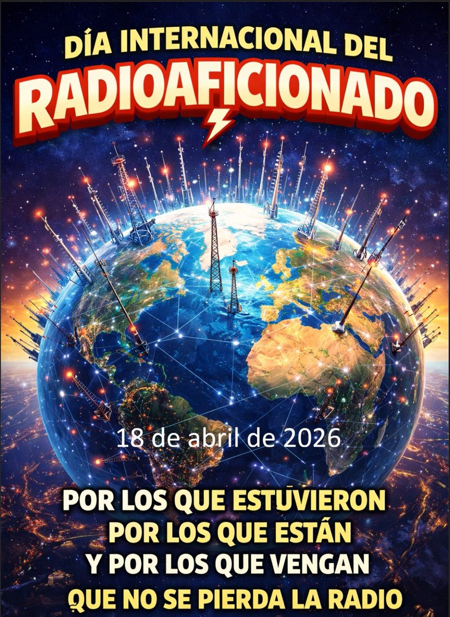 EA7URS's tweet photo. #worldhamday 
🎧 🔋Desde URE Sevilla queremos desearte un feliz día del radioaficionado. 📻 😊 https://t.co/DRbNdcrqYY