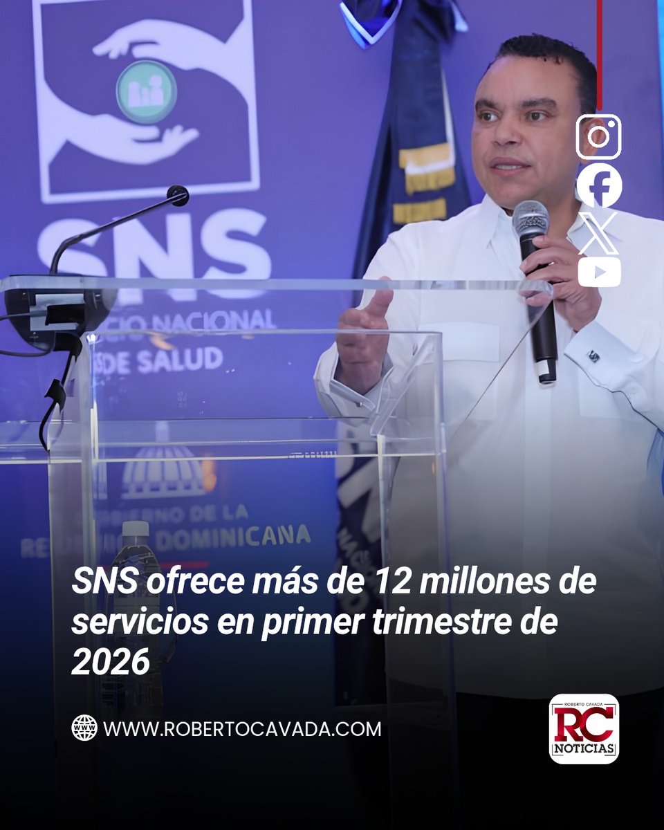 rcavada's tweet image. SNS ofrece más de 12 millones de servicios en primer trimestre de 2026

robertocavada.com/sns-ofrece-mas…

#RobertoCavada #RCNoticias #SNS