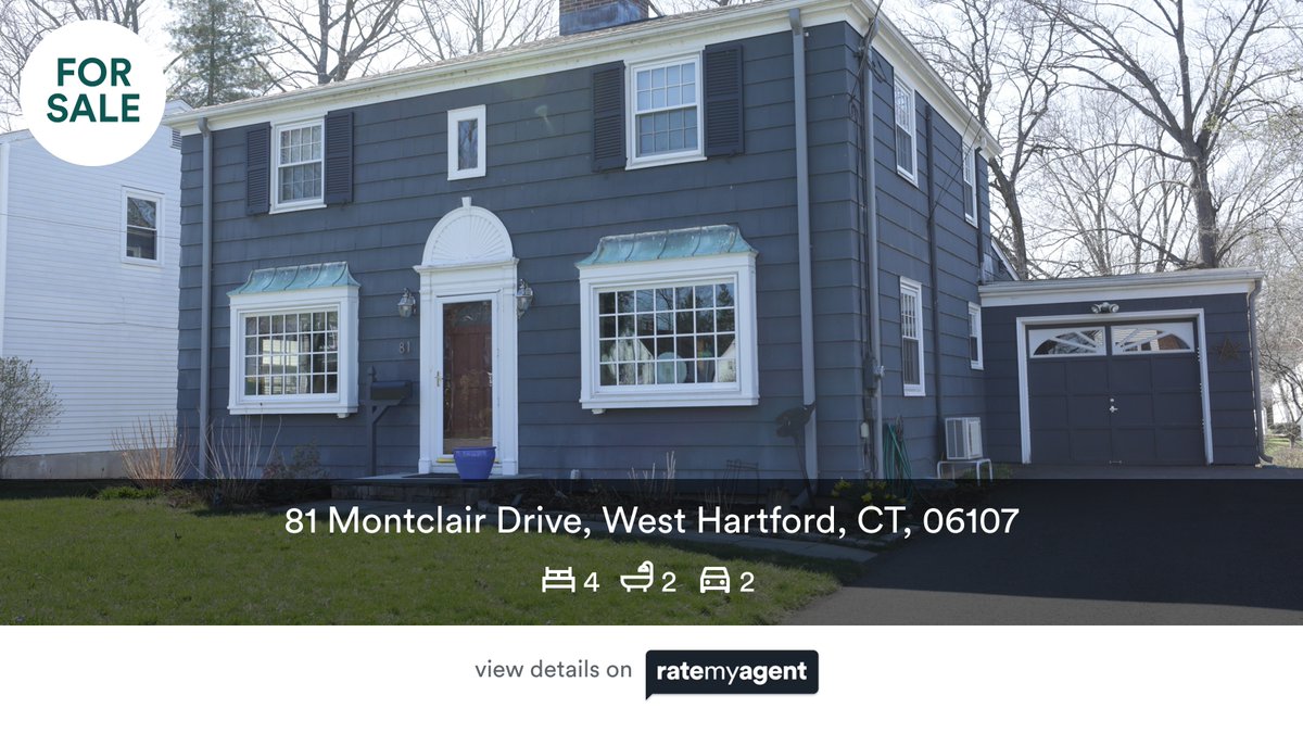 BobLaPerla's tweet photo. 🛌 4 🛀 2 🚘 2
📍 81 Montclair Drive, West Hartford, CT, 06107

My latest listing on #RateMyAgent.

https://t.co/QEIhIMWqLZ

...
#ratemyagent #realestate #Berkshire_Hathaway_NE_Prop https://t.co/b7agR7ulzb