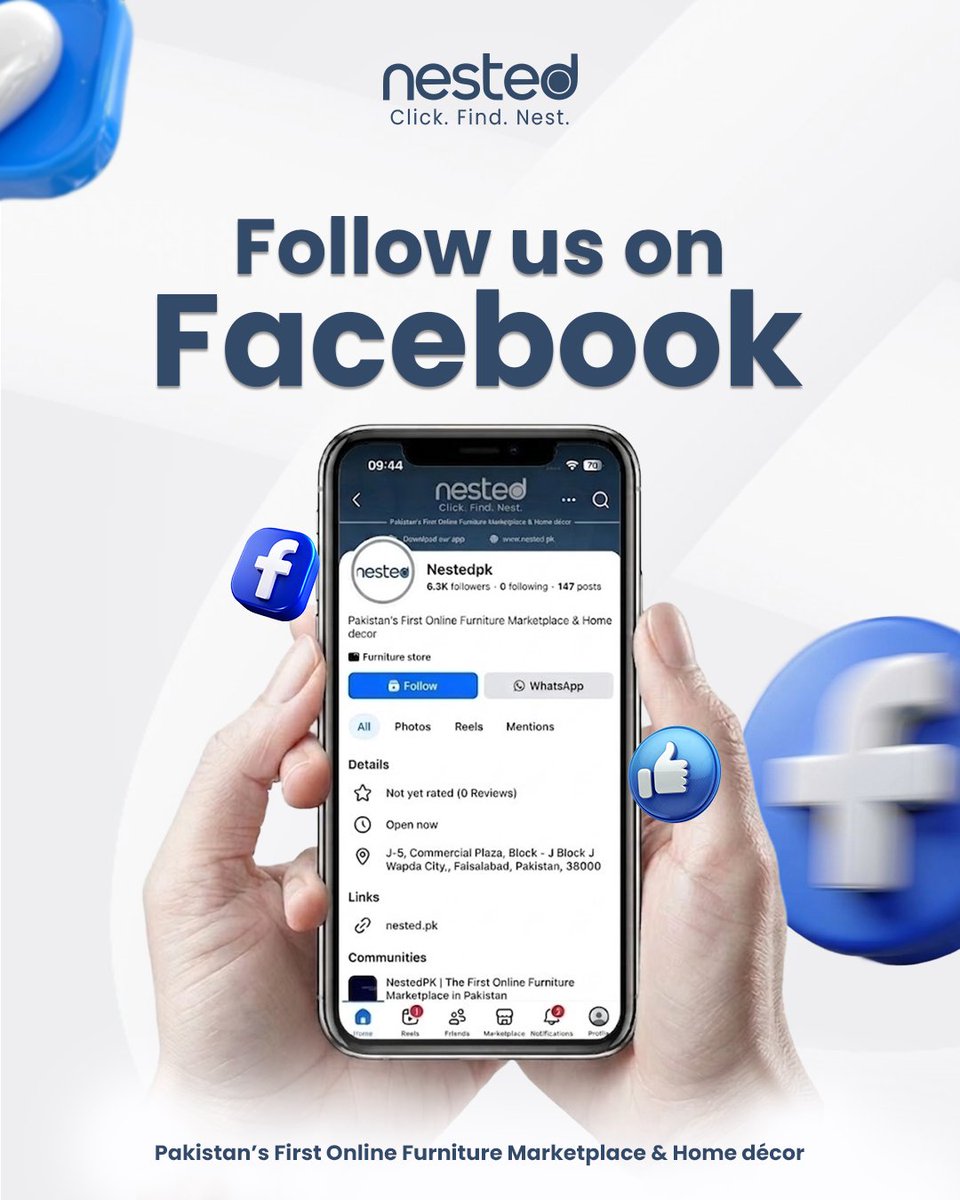 NestedPk's tweet image. Follow us on Facebook 

Pakistan’s first online furniture marketplace &amp;amp; home décor 🛋️✨

#nestedpk #nestedpkmarketplace