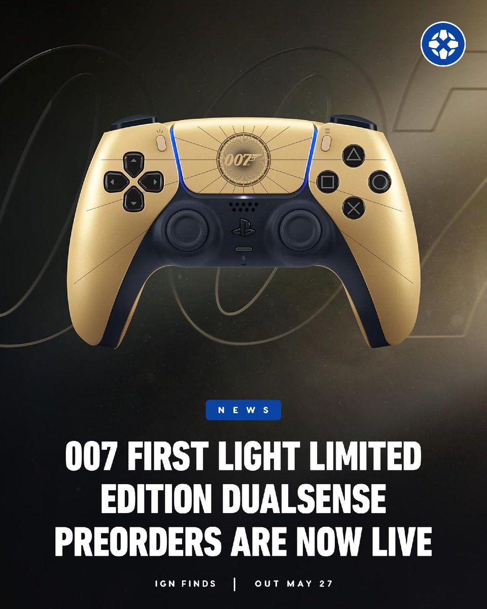 Preorders for the 007 First Light limited-edition DualSense went live this morning for $84.99, coming out May 27 (same day as the game). #ad

Amazon: zdcs.link/aN3W22
Best Buy: zdcs.link/aD8nqW
PS Direct: zdcs.link/aB8GvV
Target: zdcs.link/aMKowL