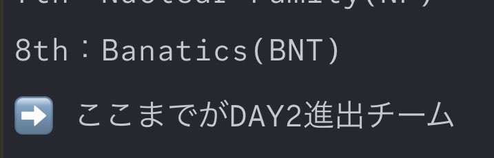 なんかDFOS day2進出できた！
諦めないで頑張ってよかった