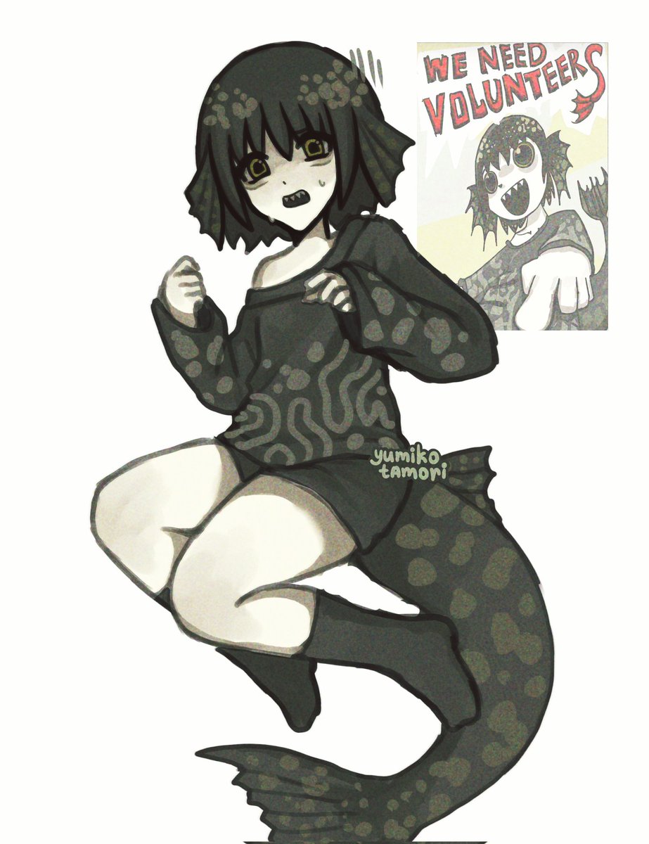 yumikotamori's tweet image. pleco chan #fanart #digitalart #fish