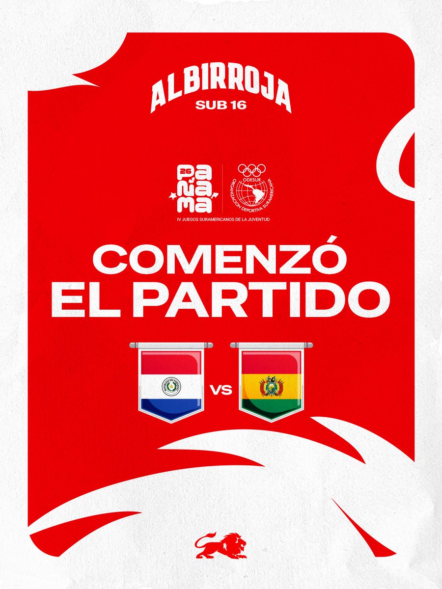 Albirroja's tweet image. ⏱️ 1’

🗣️ ¡Ya juega la #AlbirrojaSub16!⚪️🔴

🇵🇾 #Paraguay 0
🇧🇴 #Bolivia 0

📺 En vivo: bit.ly/4cmYl1A

¡Vamos, #TeamParaguay! 🇵🇾🙌🏻