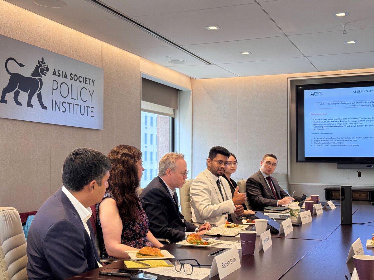 AsiaPolicy's tweet photo. This week, ASPI convened experts and thought leaders in New York to mark the launch of our latest report, "Designing Metrics to Enable Trusted AI Ecosystems in Asia." The roundtable explored the key components of a trustworthy #AI ecosystem and the policy frameworks needed to support its rapid, safe, and equitable development across #Asia.