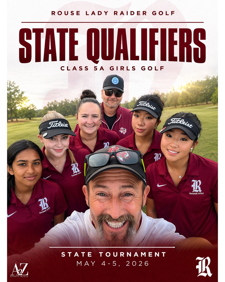 A2ZSportsMedia's tweet image. Congratulations to @golf_rouse Girls Team for qualifying for STATE.  #makinghistory
State Tournament May 4-5, 2026
@1roUSe_Hjort