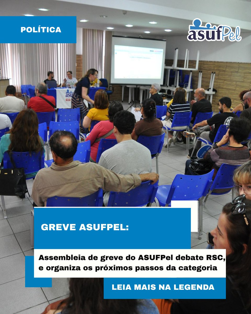 Assembleia de greve do ASUFPel debate RSC, e organiza os próximos passos da categoria

Na Assembleia Geral de Greve realizada nesta quinta-feira, 16 de abril, a pauta foi aprovada por unanimidade pelos ...

Texto na integra no site e Facebook ASUFPel.