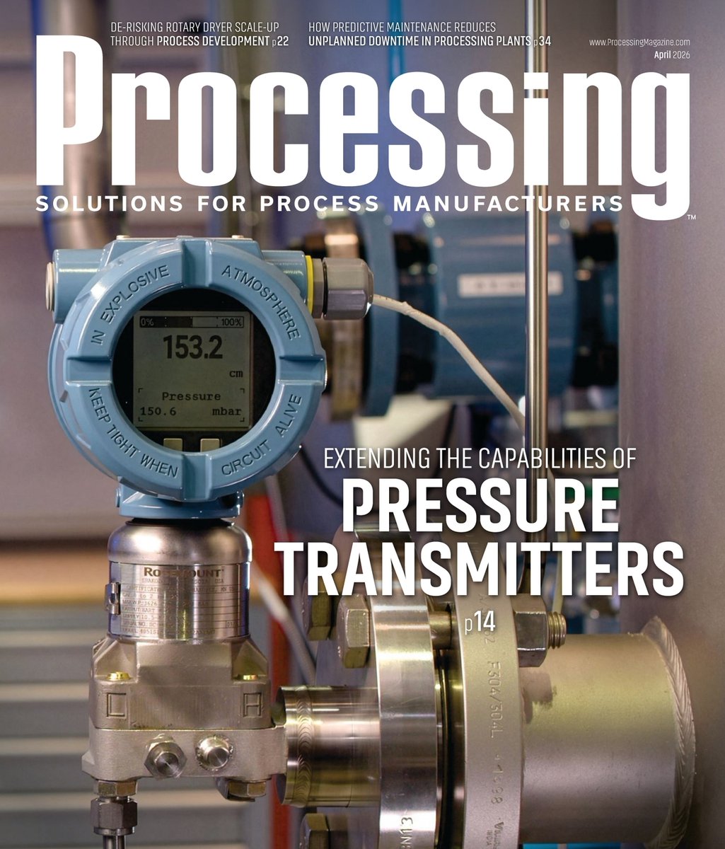 ProcessingMag's tweet image. Our April digital edition is available now. Be sure to check out the cover story about pressure transmitters from @Emerson_News. #processing #processmanufacturing #processindustries digital.processingmagazine.com/processing-apr…