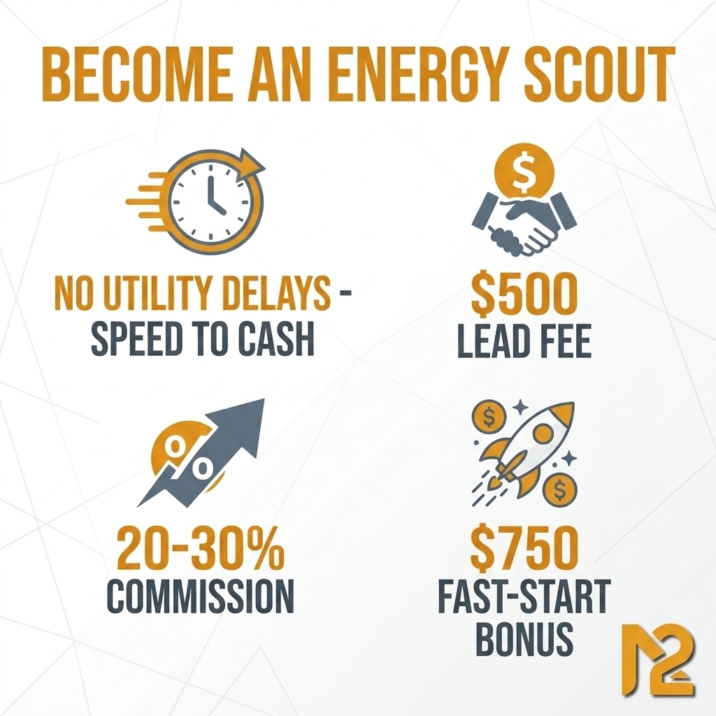 chadbouldin's tweet photo. Tired of solar/insurance delays? ☀️ Join N2 LLC as an Energy Scout. Help businesses stop leaking cash with real-time visibility.

💰 $500 Lead Fee
📈 20-30% Comm
🚀 $750 Fast-Start Bonus

Recovering costs from wasted energy. DM for a free GAP analysis! https://t.co/A3GPsZzoIu