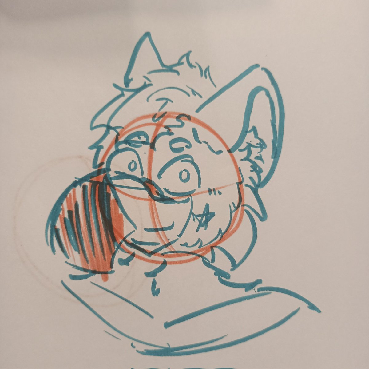Quick doodle of my very first oc/sona