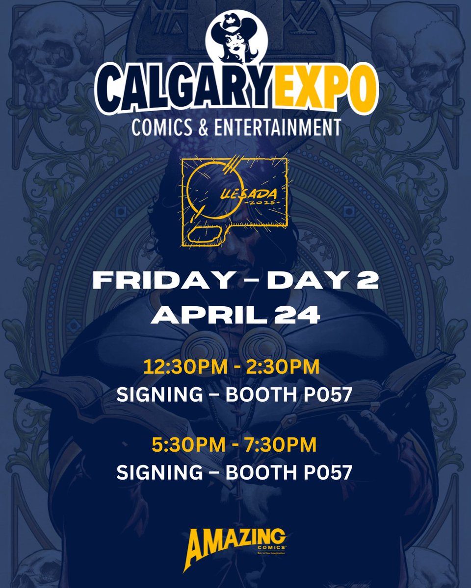 JoeQuesada's tweet photo. Heading to Calgary next week, if you're around, stop by and say hello!

Experiences and packages available here.
https://t.co/aTW2gvmjSp https://t.co/YADz3RNfXB