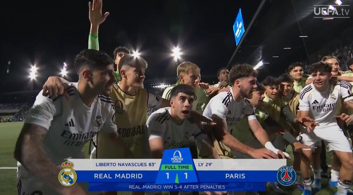 foet247europa's tweet photo. Real Madrid have beaten PSG 5-4 on penalties to advance to the final. #UYL #RMAPSG https://t.co/sGonKLcwtk