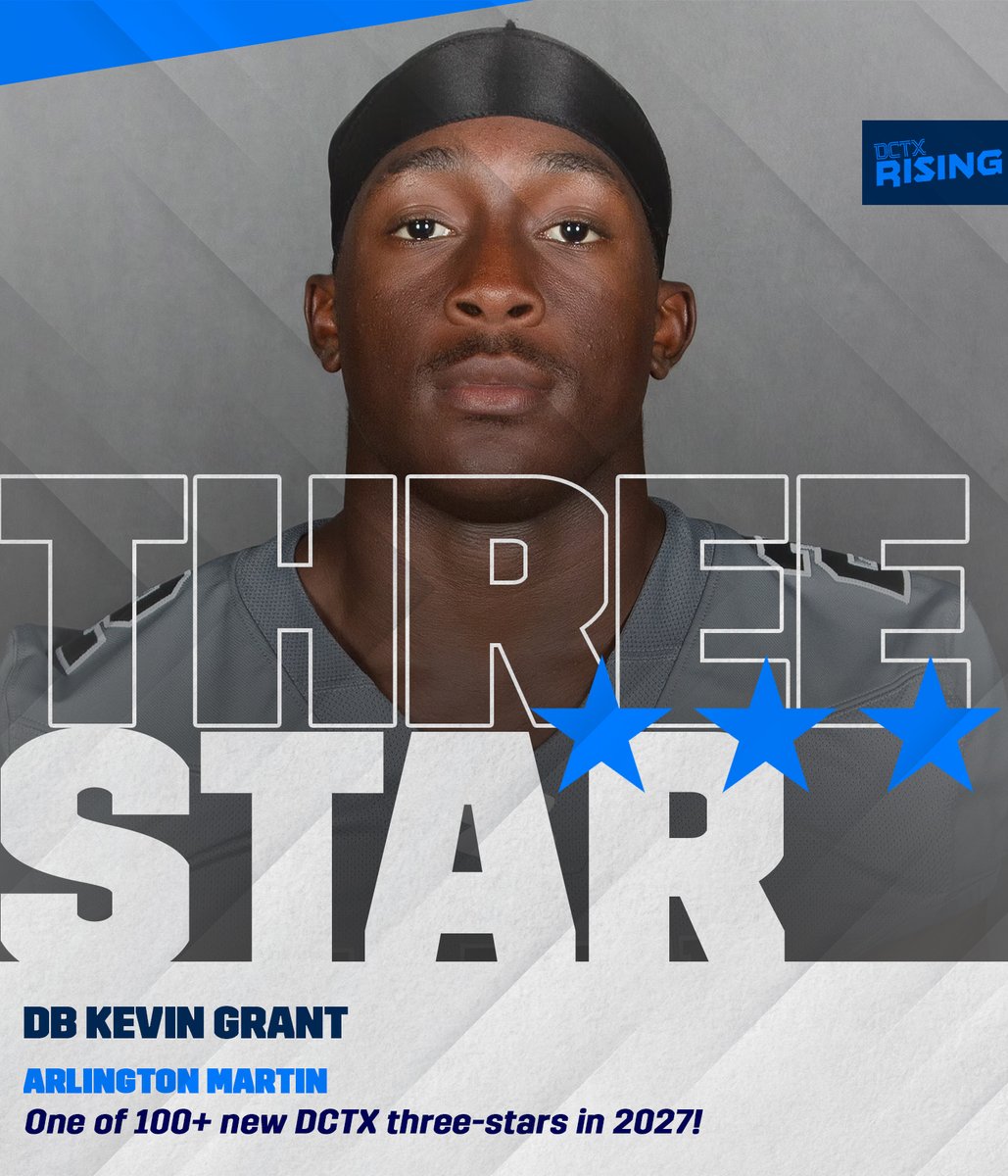 GPowersScout's tweet image. New DCTX ⭐️⭐️⭐️ 2027 Arlington Martin DB/ATH Kevin Grant (@KevinGrant2_) has offers from North Texas, UTSA, La. tech, San Diego State + more!

#TXHSFB | @dctf | @Martin_Football

texasfootball.com/recruiting/pla…