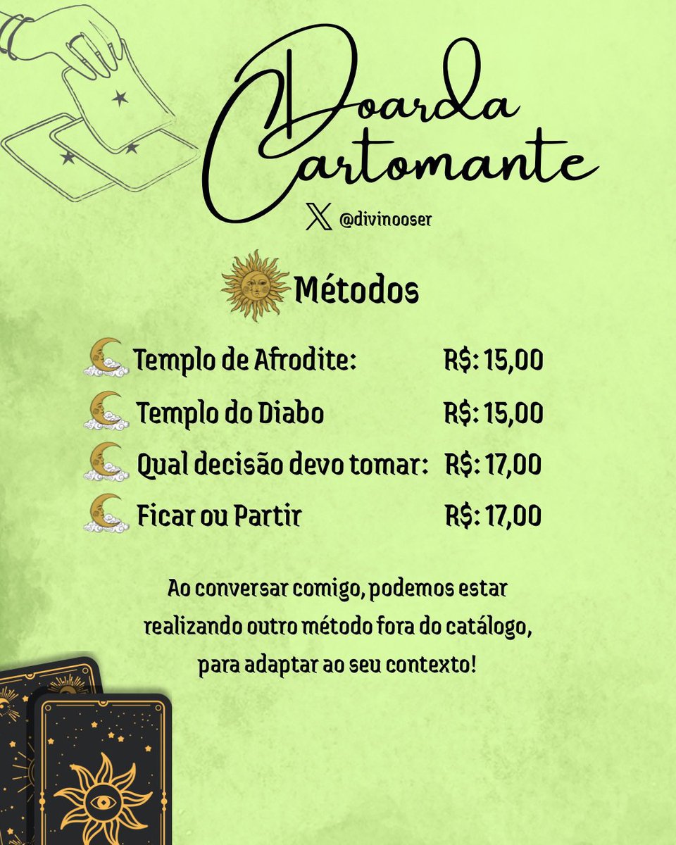 doarda cartomante | agenda aberta 🌙 tweet media