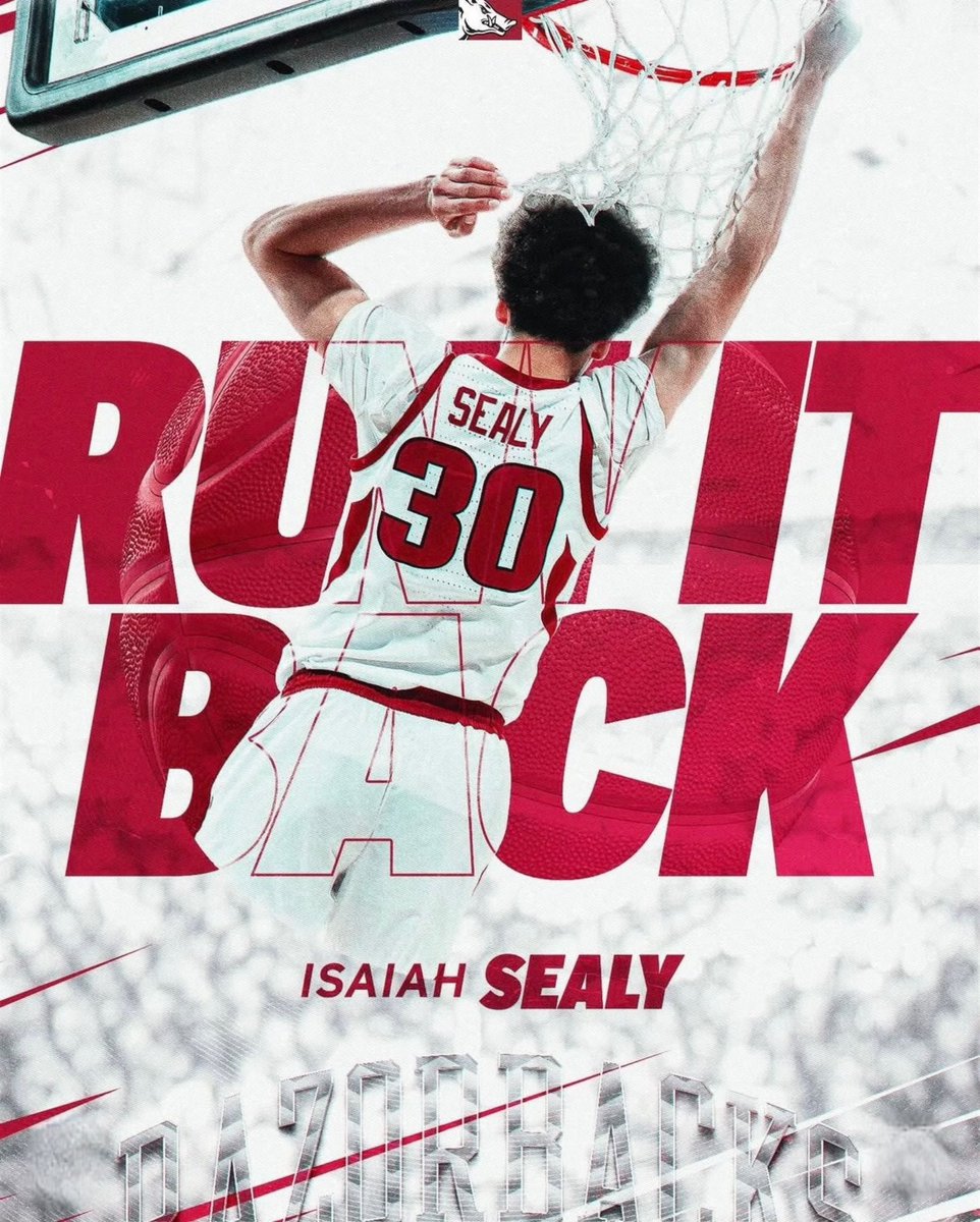 Rabid_Razorback's tweet image. ⚪️Arkansas FR-Forward: Isaiah Sealy will officially return next season!👆🅰️🐗🏀

#Razorbacks #Basketball