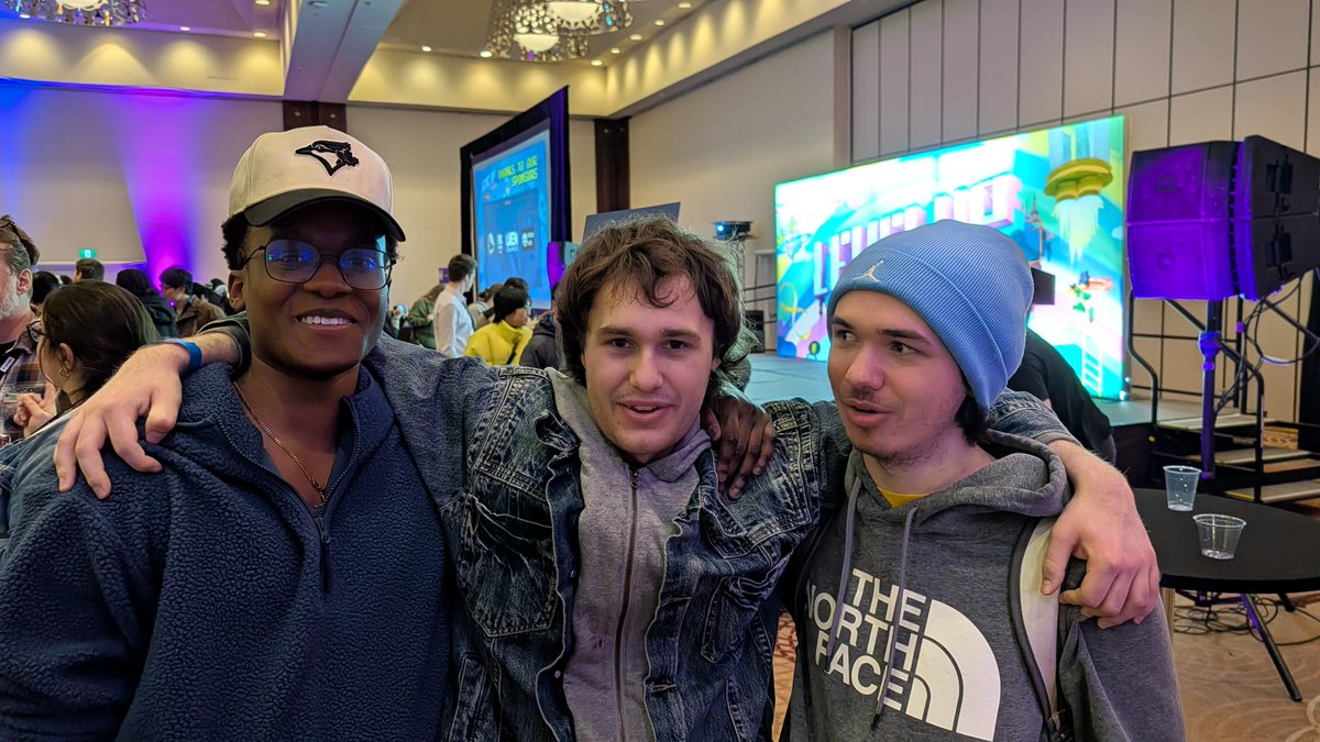 NCgameDev's tweet photo. Some faces of Level Up... Great to see alumni from the industry come out to support the teams! and  some of the 1st and 2nd year students who came up from Niagara... https://t.co/mt9MChgX8y