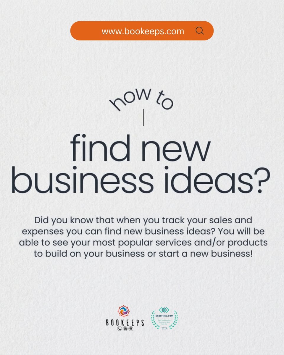 Finding new business ideas can be straightforward! Start by tracking your sales and expenses to see which products or services are popular.

📞+1(917)678-2913
🌐 bookeeps.com

#businessideas #entrepreneurship #smallbusiness #startupgrowth #marketresearch