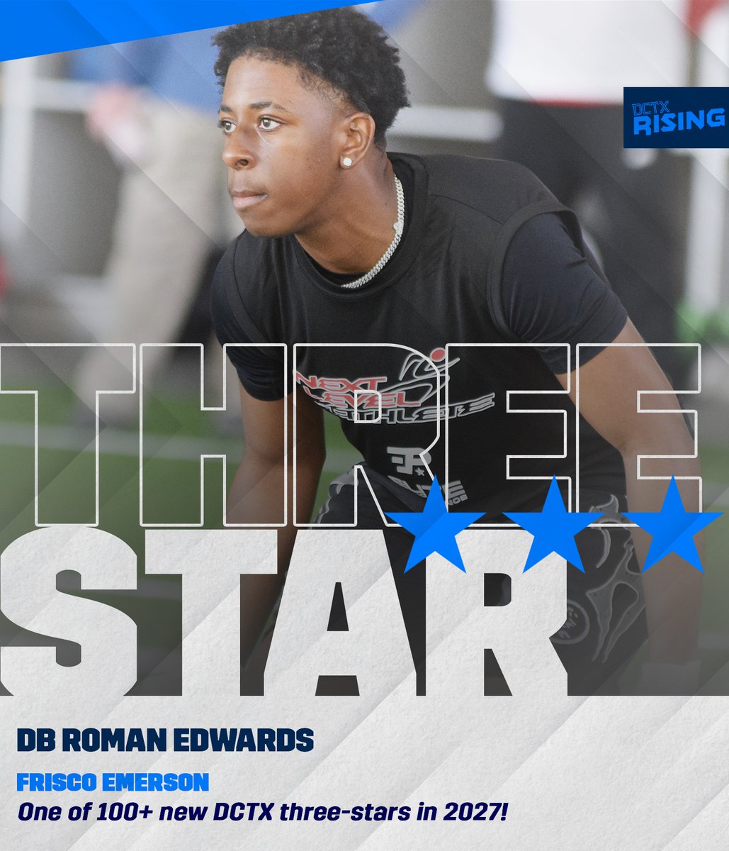 GPowersScout's tweet image. NEW DCTX ⭐️⭐️⭐️ 2027 Frisco Emerson DB Roman Edwards (@Edwards_R0man) has offers from North Texas, North Carolina, Tulsa, Memphis, San Diego State + more. 

#TXHSFB | @dctf | @EHSMavsFB

texasfootball.com/recruiting/pla…