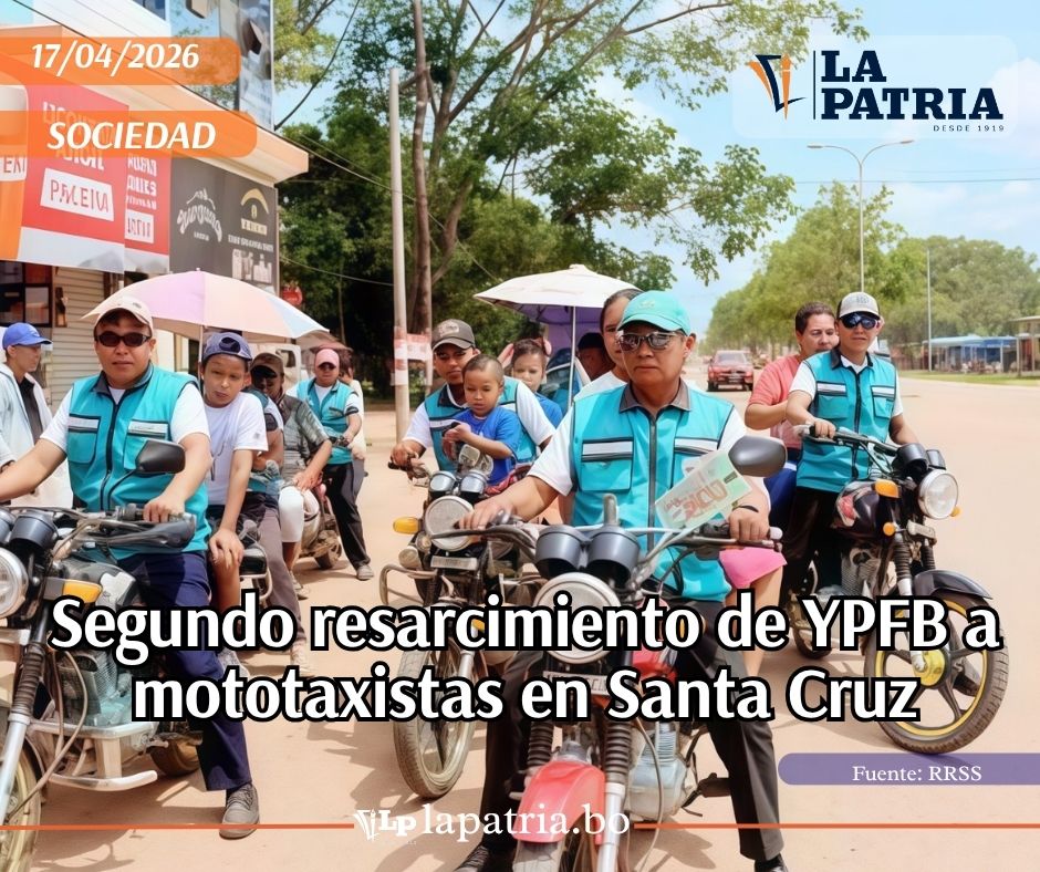 El sector de mototaxistas en Santa Cruz logró un acuerdo con YPFB para un segundo resarcimiento económico.

Lee más aquí:  nota.bo/aABYvn

#SantaCruz #MOTOTAXISTAS