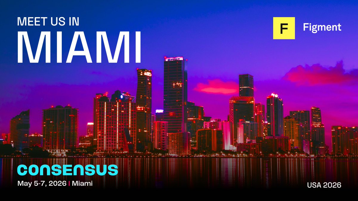 Figment_io's tweet photo. We are heading to @consensus2026 Miami 🌴 

@lorientree will be joining the "Advanced Staking: The Internet Bond as a Benchmark" panel at 9:55 AM EDT on May 5. 

Connect with the team by sending us a message or using the link below👇
https://t.co/mrFyy1uRyT https://t.co/Z6wviZfneg