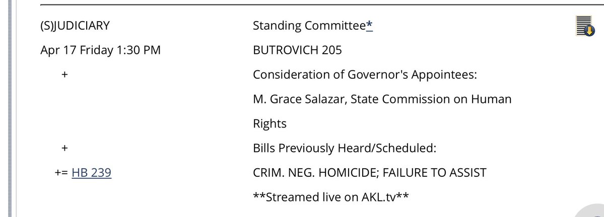 alaskalandmine's tweet image. Sources are reporting that Sen. Claman still refuses to move HB 101, the bill that moves the age of consent to 18 from 16, out of the judiciary committee. But as some kind of weird compromise it sounds like he’s going to stuff it into HB 239. Bizarre. #akleg