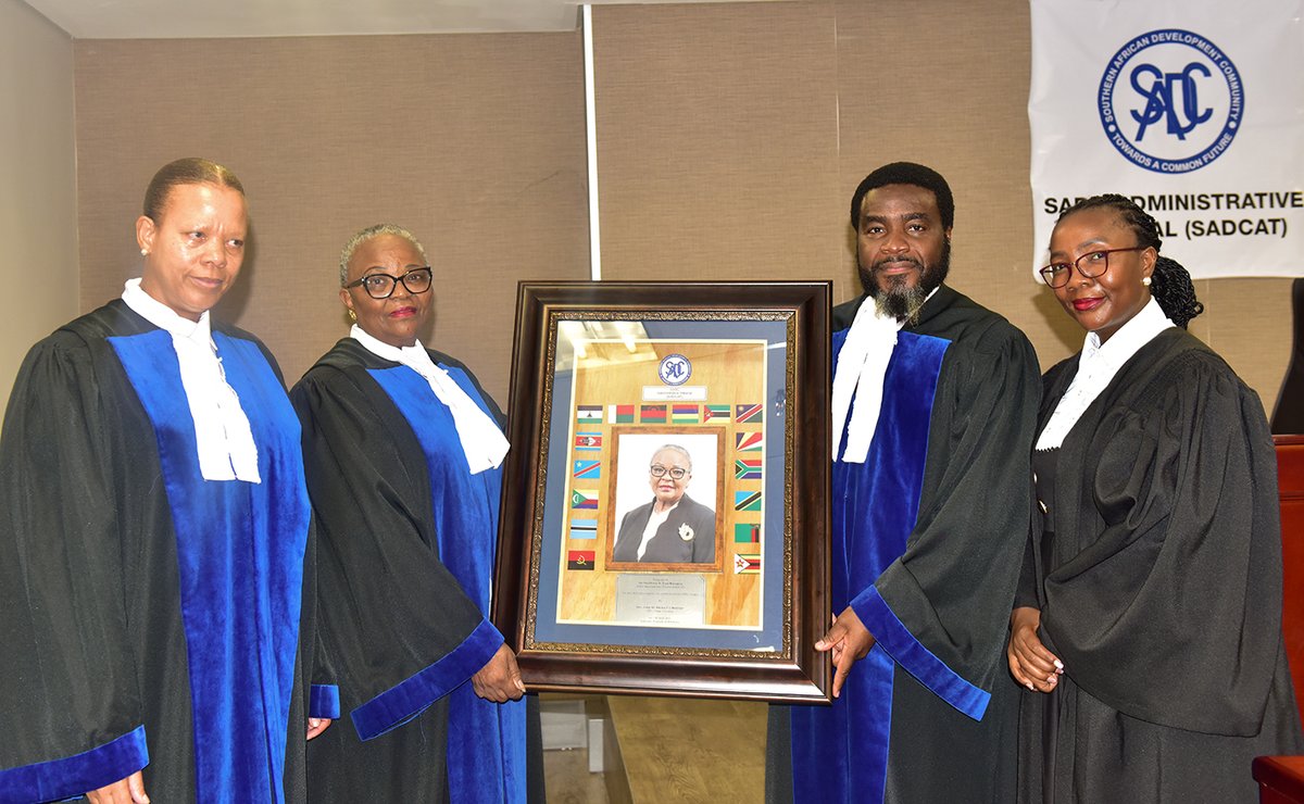 SADC_News's tweet image. #SADC Administrative Tribunal (SADCAT) today, 17/04/2026 held an Extraordinary Session in Gaborone, Botswana to bid farewell to Hon. Justice Sanji M. Monageng and swear in Hon. Justice Flavia Malata Chishimba as a new Judge. @EliasMagosi @AngeleMakombo @sardcnet @southerntimesa