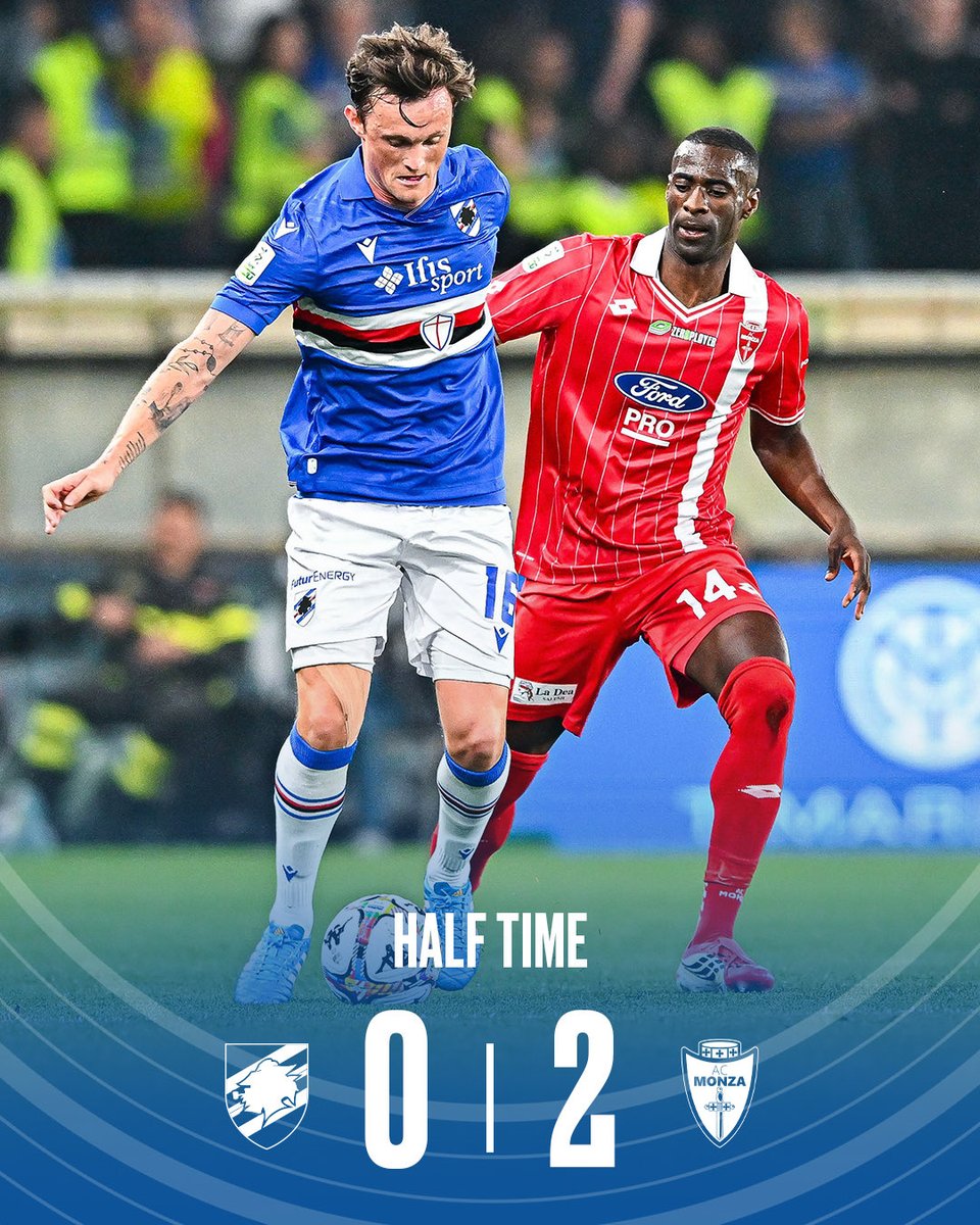 sampdoria's tweet image. ⏸️ 𝑯𝘼𝑳𝙁 𝙏𝑰𝙈𝑬 

#SampMonza | #SerieBKT

#ForzaDoria 🔵⚪🔴⚫⚪🔵