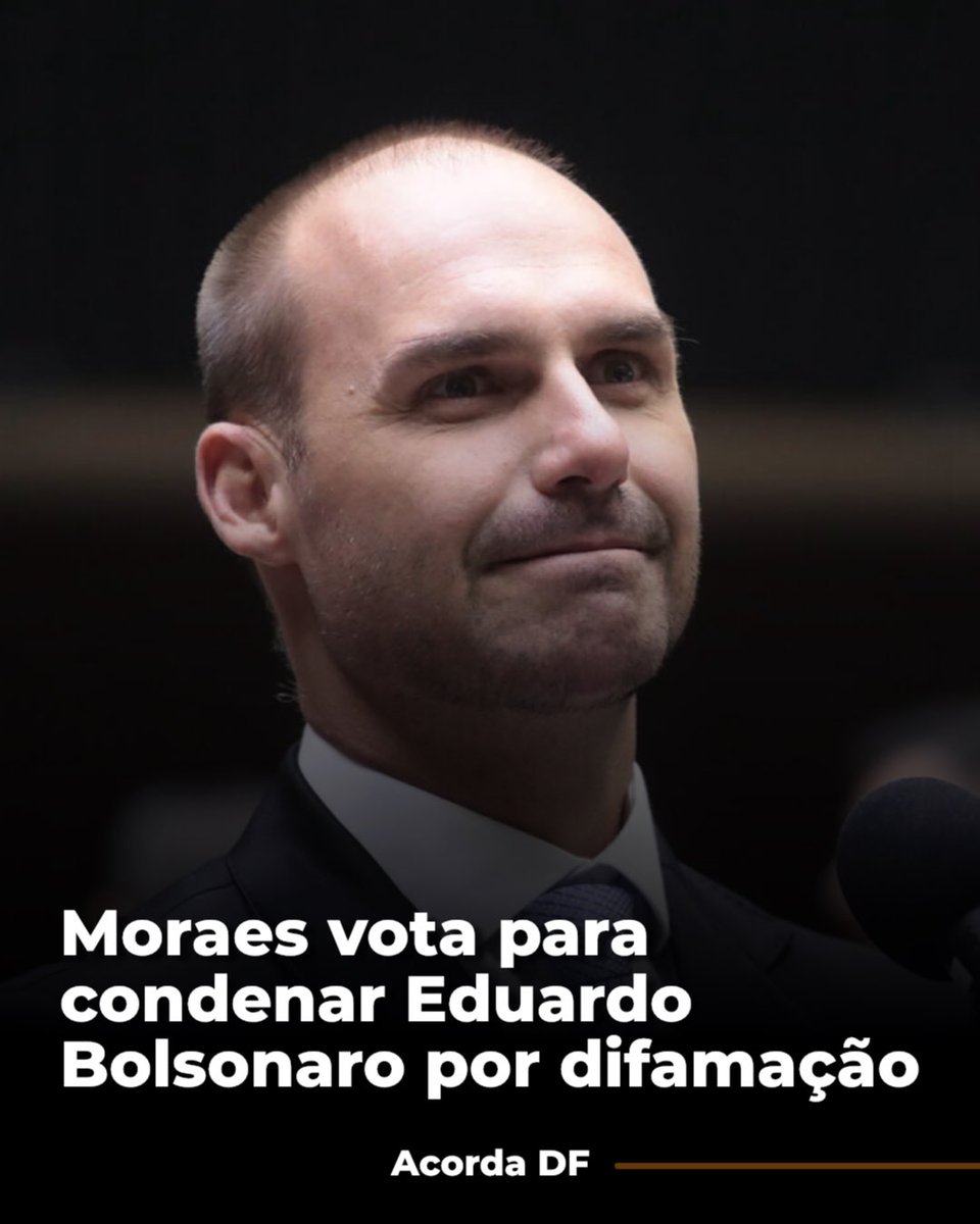 O ministro Alexandre de Moraes, do Supremo Tribunal Federal (STF), votou nesta sexta-feira (17) para condenar o ex-deputado federal Eduardo Bolsonaro (PL-SP) por difamação contra a deputada Tábata Amaral (PSB-SP).

Leia mais: acordadf.com.br/noticias/brasi…