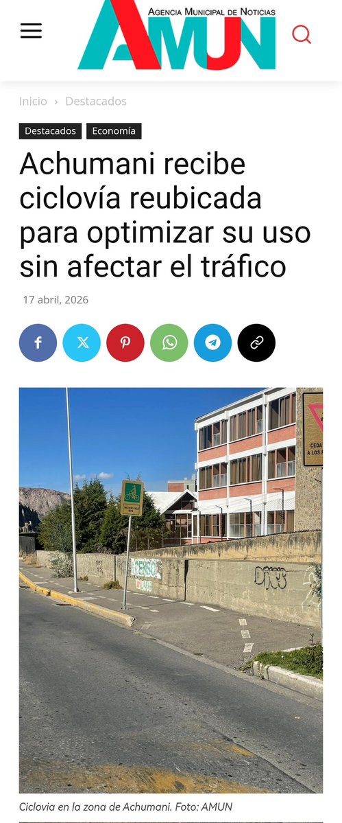 #LaPaz La ciclovía de medio millón de euros es el DAÑO ECONÓMICO AL ESTADO más tonto del mundo y cortesía de <a href="/ivanariasduran/">Iván Negro Arias Durán</a>. 
amun.lapaz.bo/achumani-recib…