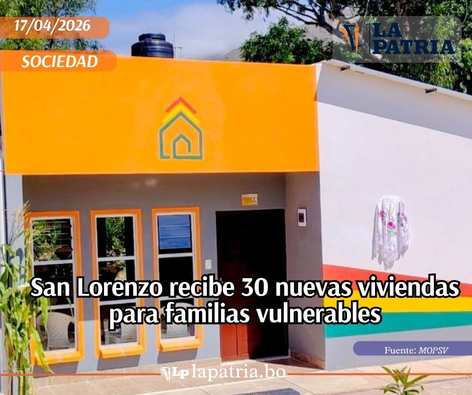 La entrega de viviendas en San Lorenzo refleja una inversión de 2,4 millones de bolivianos para mejorar la vida comunitaria.

Lee más aquí: nota.bo/mt7B0d

#Tarija #viviendas
