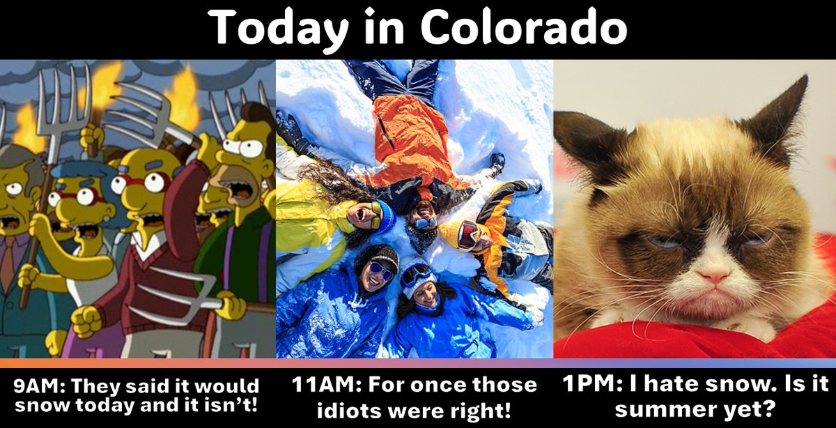 BoulderCAST's tweet image. Just another day in Colorado weather 🙃 #Cowx #Colorado #Denver #snow