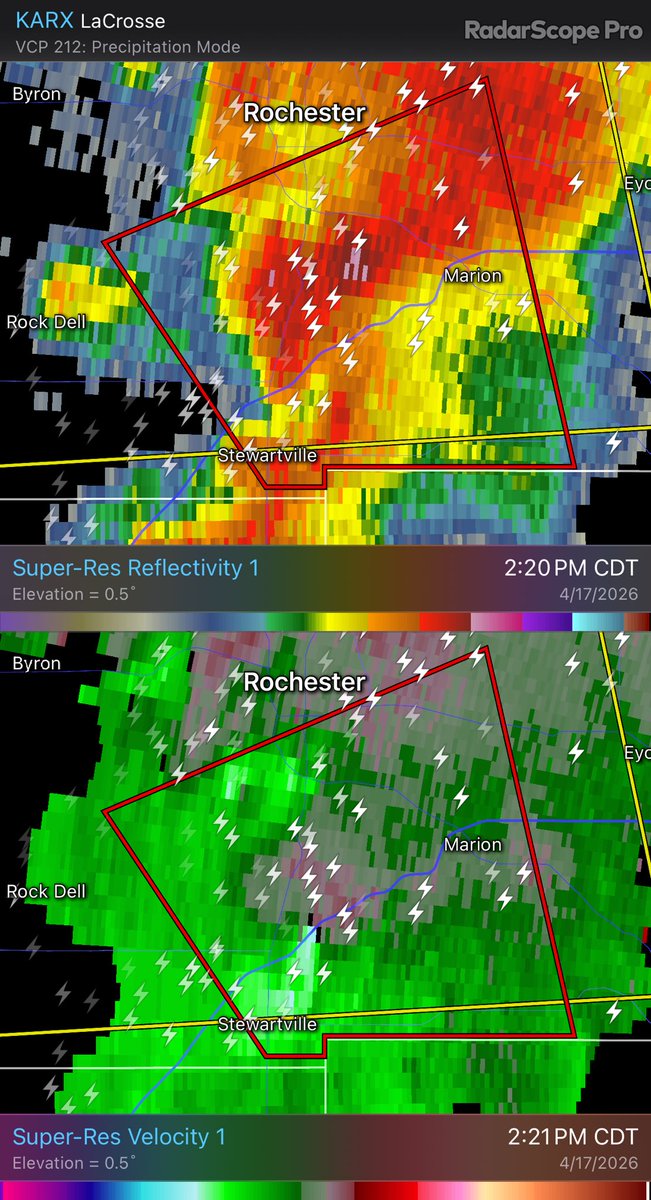 VortixWx's tweet image. A tornado has been reported near Stewardville, #Minnesota. Those in Marion, take cover now!
#MNwx #TORNADOWARNING
