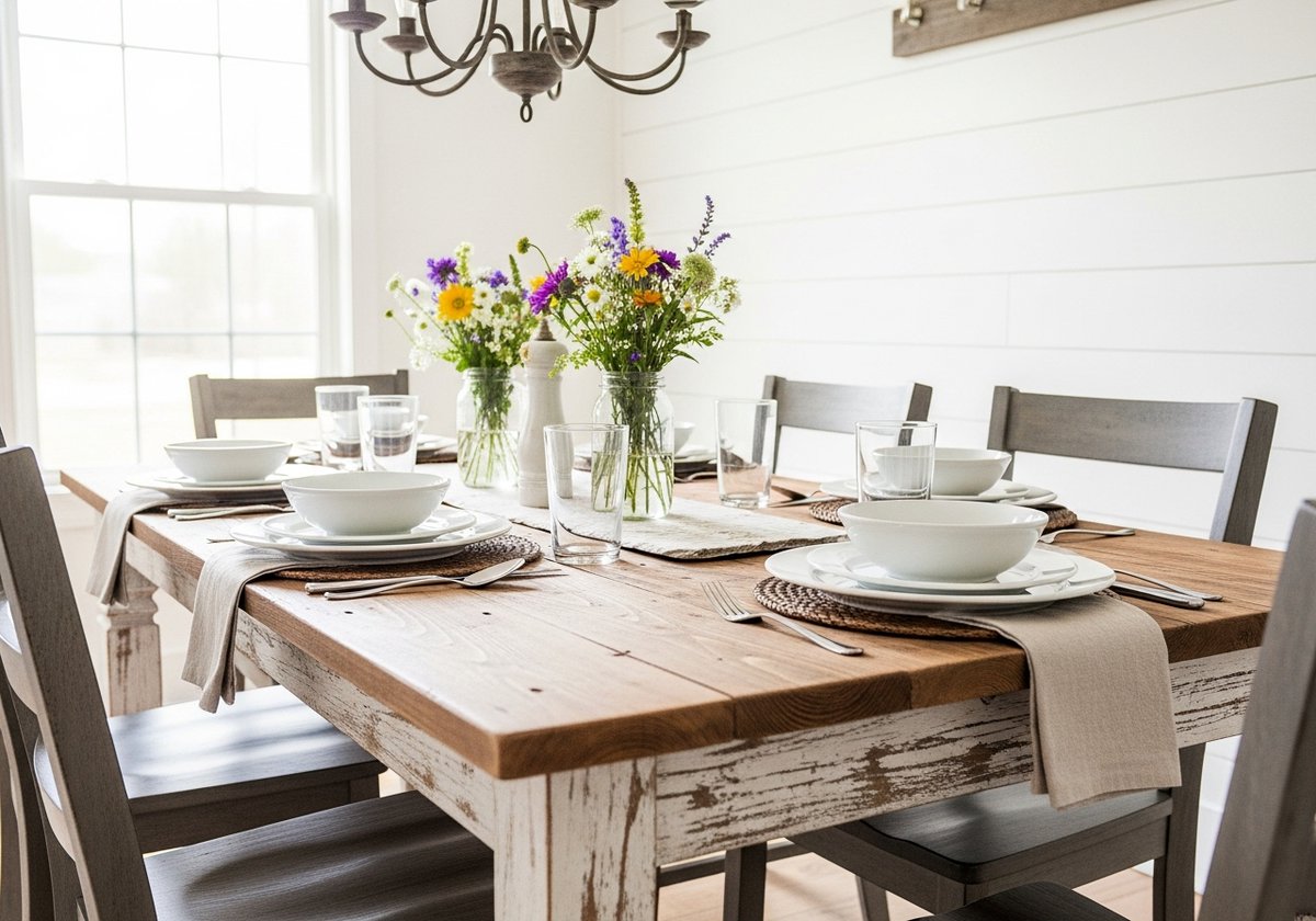 Urflagstaffhome's tweet image. Discover 15+ farmhouse dining tables that perfectly blend rustic charm and modern elegance. 😉

#DiningRoom #DiningTables #FarmhouseStyle #HomeDecor
 LocalInfoForYou.com/388041/farmhou…