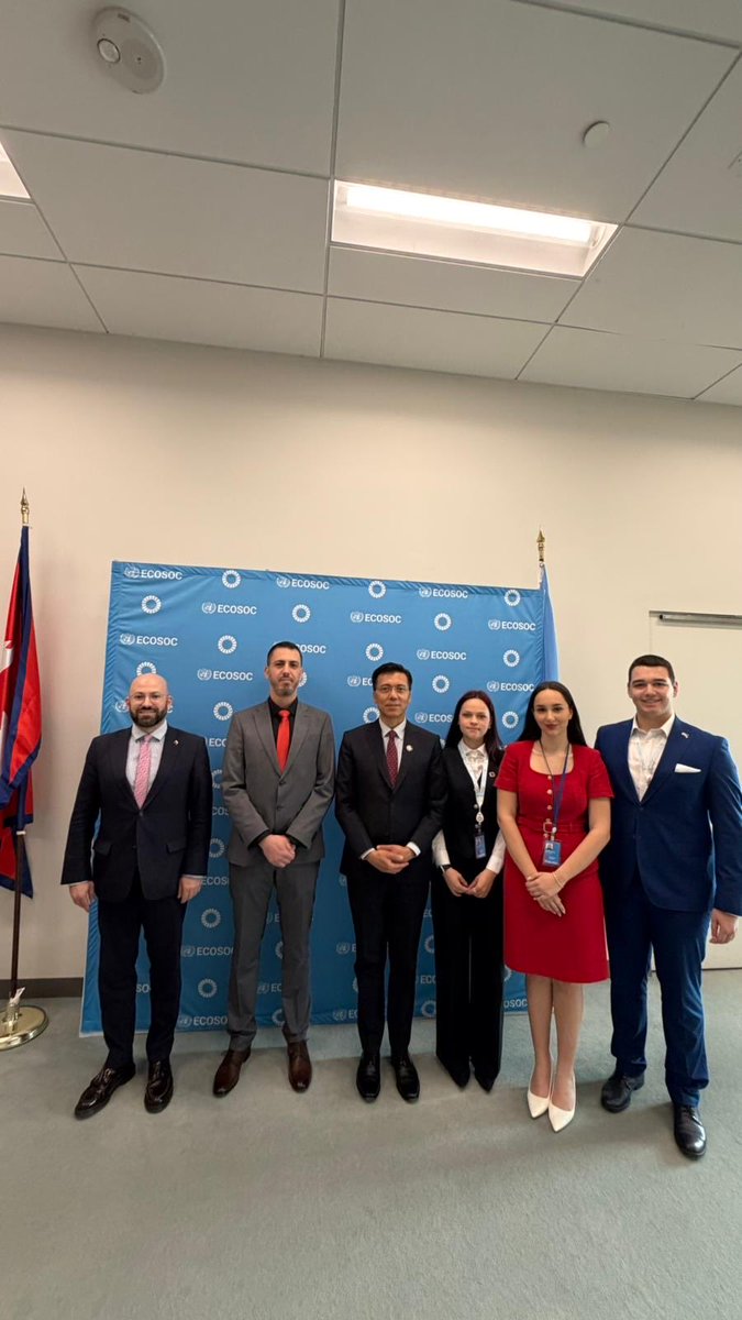 BGmission's tweet image. Bulgaria at the #ECOSOCYouthForum 🇧🇬

Delegation, led by Amb. Gergana Karadjova, with Youth Delegates Viktor Tsvetanov &amp;amp; Vyara Trifonova, actively contributed to key discussions—from youth leadership to #SDG11 &amp;amp; #SDG9.

BG youth shaping global solutions for a sustainable future