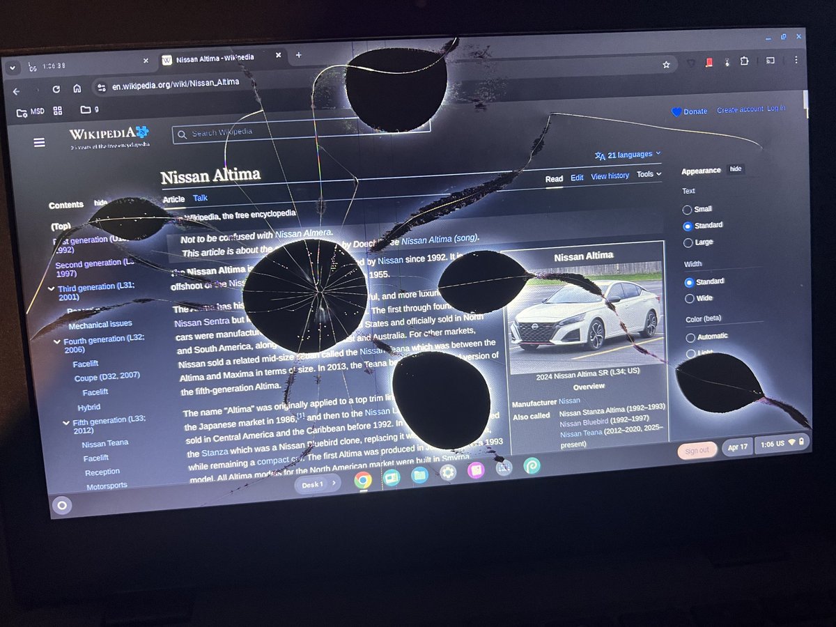 its harrowing aura shattered my school laptop