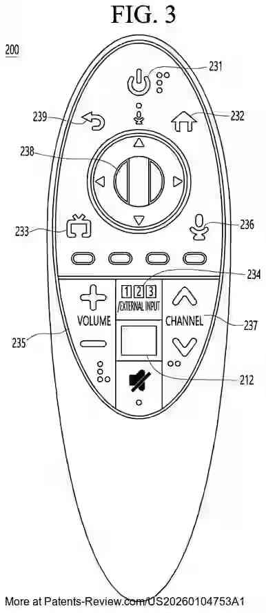 PatentPulse's tweet photo. Discover the latest #patentapplication from #LGElectronics: #US20260104753A1. This #TransparentDisplay device adjusts light-shielding based on surroundings. It features a display, camera, and controller to recognize users and modify transparency when users are absent.
 #DisplayTech #LG