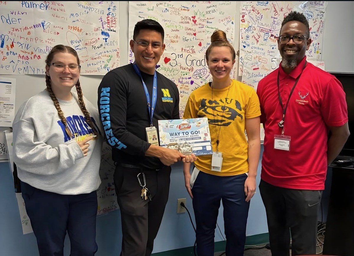 Norcrest_Elem's tweet photo. Thank you to the City of Deerfield Beach Parks &amp; Recreation for honoring our students with @chicken_canes @Deerfieldbeach @Gurreonero_MG @BCPSNorthRegion https://t.co/mwJXbsw0op