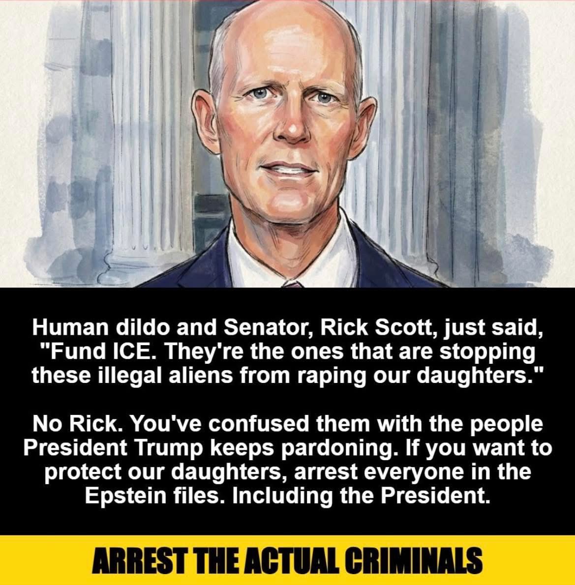 palms61's tweet photo. @SenRickScott Human Dildo 😂!! https://t.co/6ghzrjkWXJ