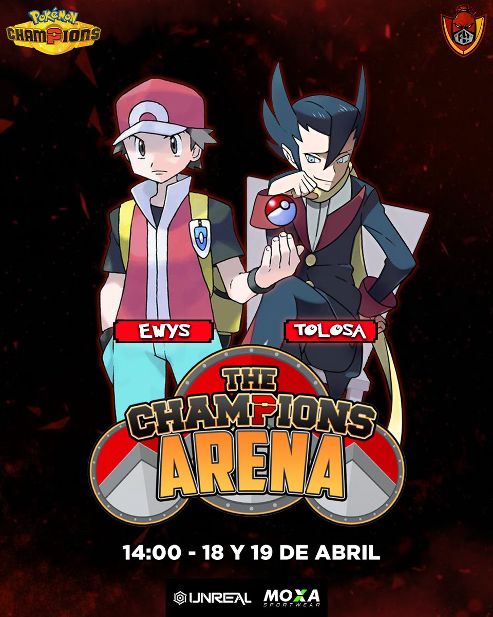 Team_Frankfurt's tweet photo. 🔴 THE CHAMPIONS ARENA 🔴

Este fin de semana Ewys y Tolosa participarán en nuestro primer torneo de #PokémonChampions

@SekiamPKM @FolagoR y @PokeAlex_ harán cobertura oficial💥

¡Nuestros players harán directo de sus runs! #WeAreFKT
0s dejamos sus equipos y canales abajo 🔽 https://t.co/u0EnTmAKLo
