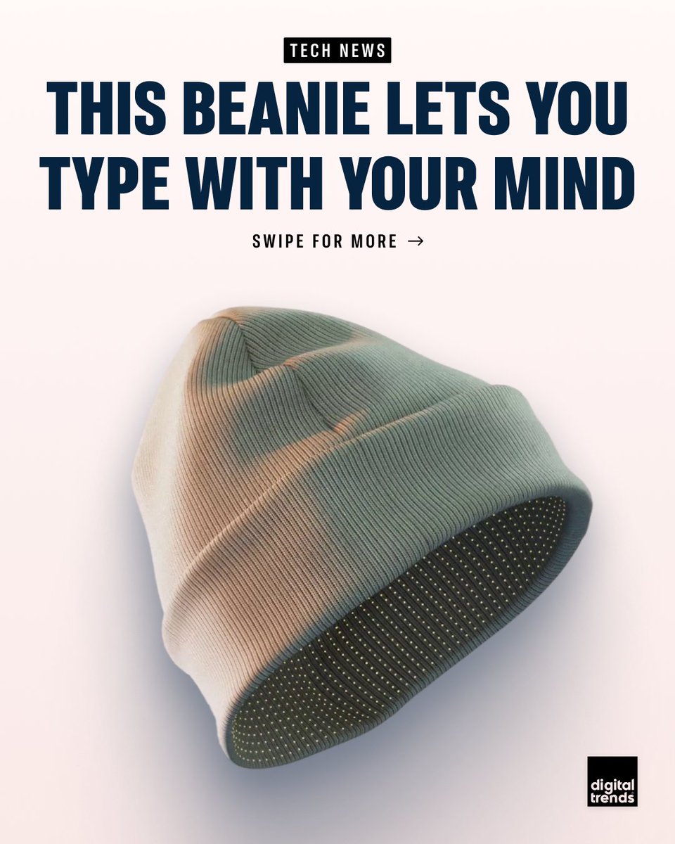 DigitalTrends's tweet image. Sabi is developing a beanie that can translate brain signals into text, with plans to launch the thought-reading wearable later this year.

#technology #technews