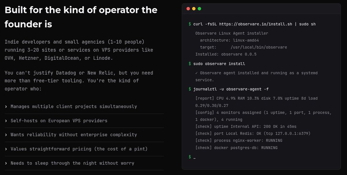 Observare tweet media