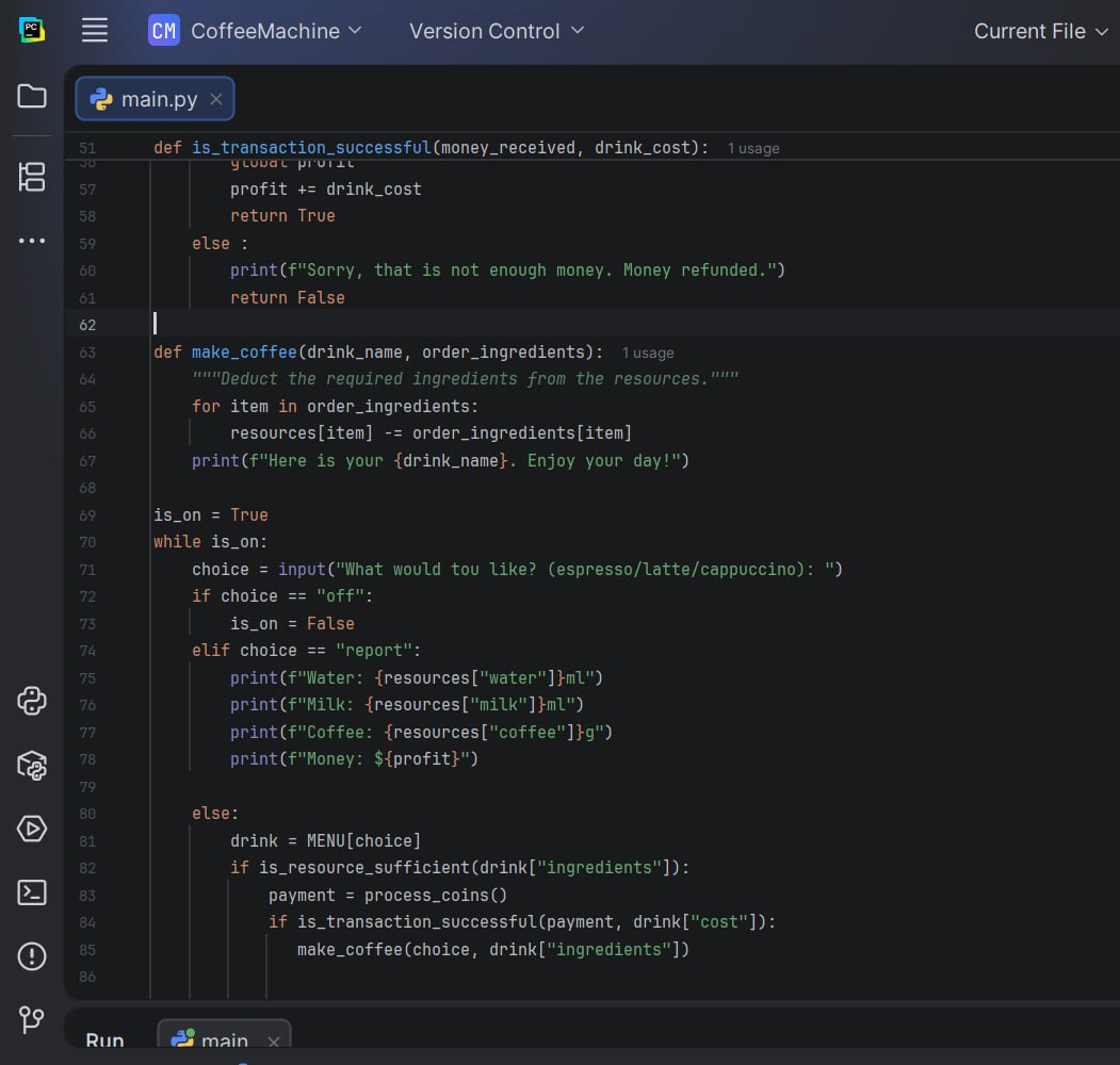Madinelle_'s tweet photo. Title: Coffee Machine Project
I am admitting this was one of the most difficult projects we have ever worked on in this level, but we will never step back.
@CodeToInspire
@a_daneshyar
#AghanGirlsCode #python #programming #WomenInTech https://t.co/h3Qf4UvdIS