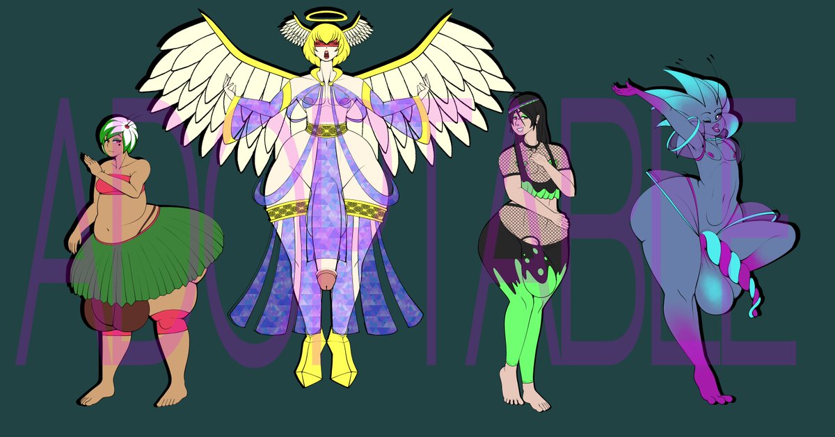 AKissofVenus's tweet photo. Here be the femboy adopts! I had lots of fun making these

Each are $90, and I will also help you build them a little more if needed.

Upon purchase, you get complete freedom with the OC- you can treat them as though they're your own.

Any other questions just DM me. https://t.co/YayBJtjM2I